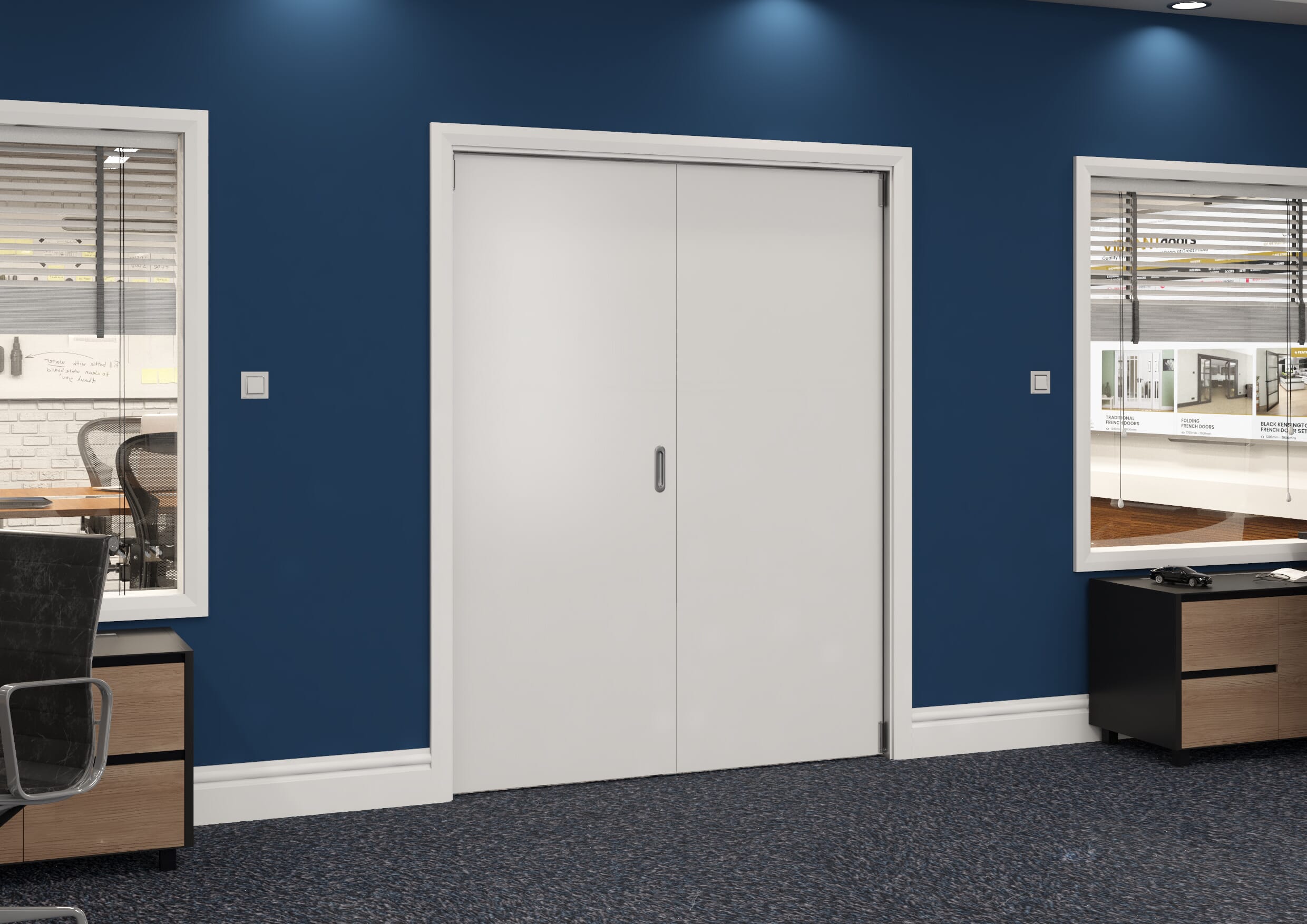 1599x2060x133mm White Flush Prefinished Roomfold Grande (2+0) Image