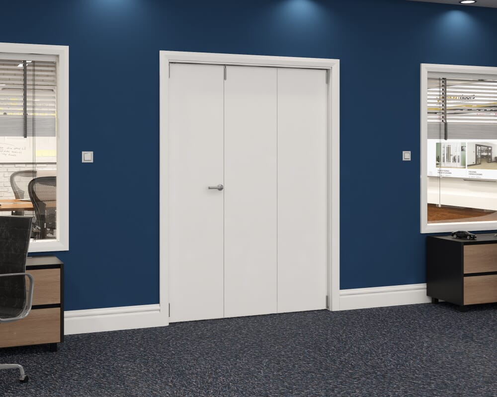 1456x2060x133mm White Flush Prefinished Roomfold Grande (2+1)