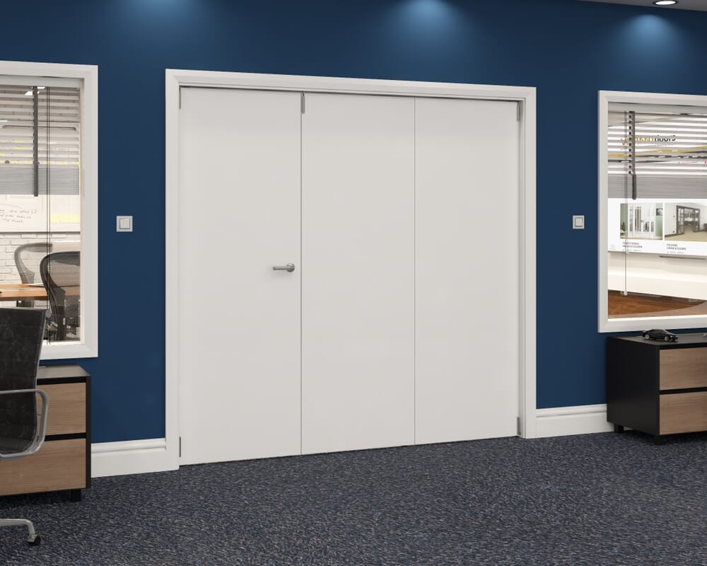 2143x2060x133mm White Flush Prefinished Roomfold Grande (2+1)