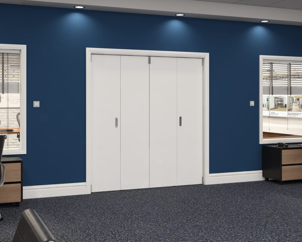1916x2060x133mm White Flush Prefinished Roomfold Grande (2+2)