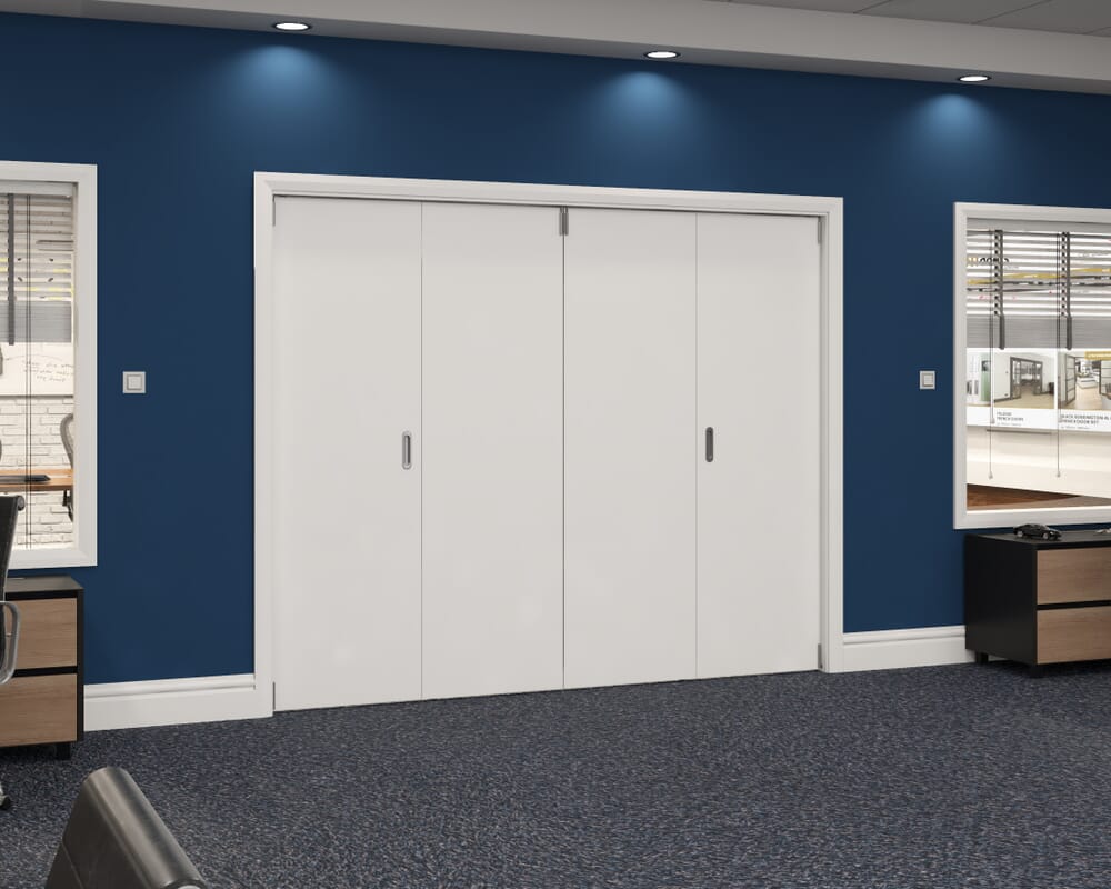 2528x2060x133mm White Flush Prefinished Roomfold Grande (2+2)