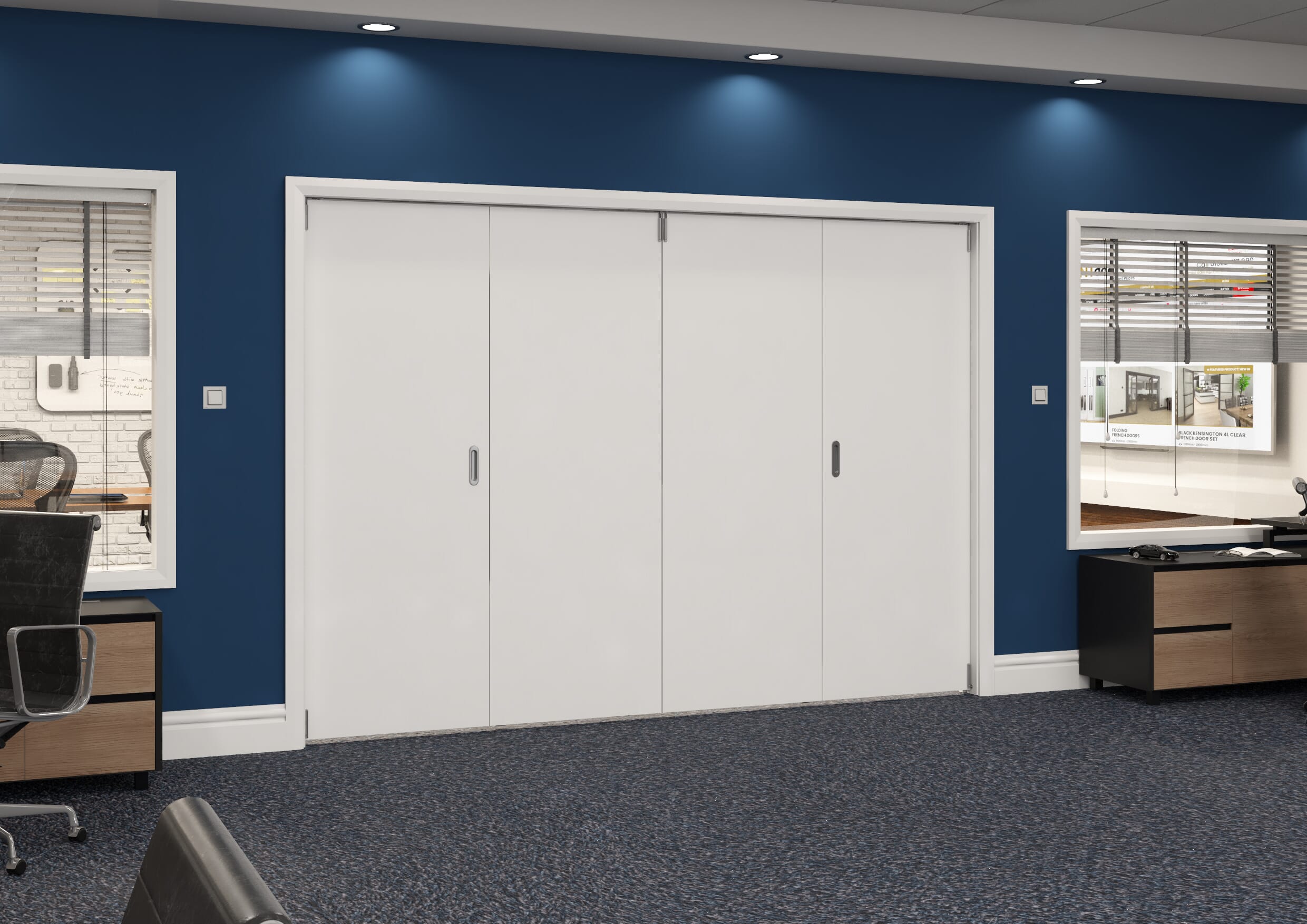 2932x2060x133mm White Flush Prefinished Roomfold Grande (2+2) Image