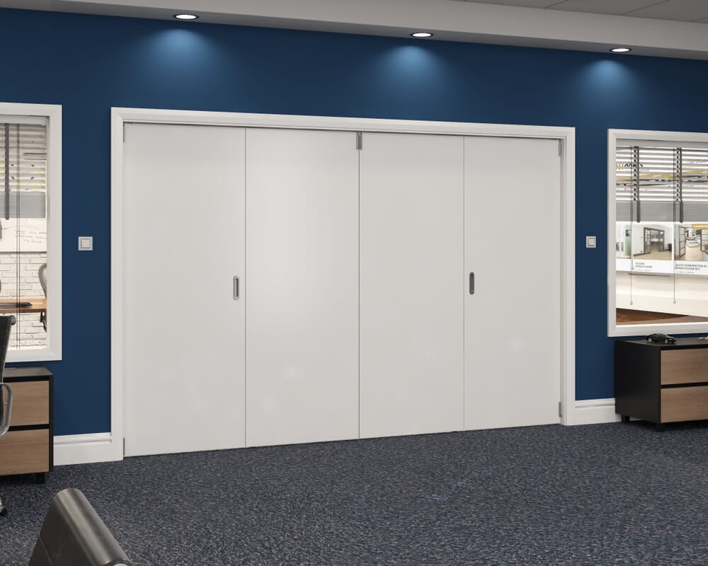 3136x2060x133mm White Flush Prefinished Roomfold Grande (2+2)