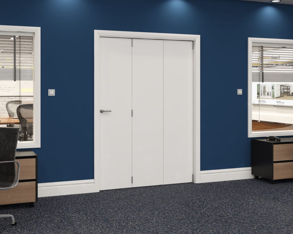 1446x2060x133mm White Flush Prefinished Roomfold Grande (3+0)