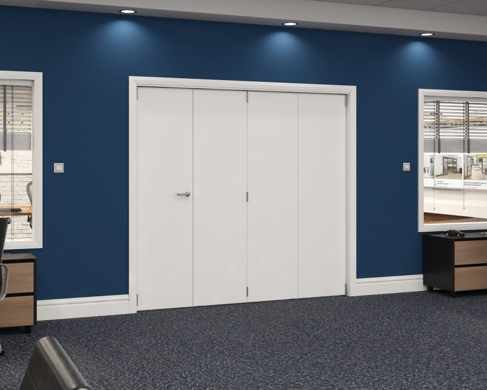 2220x2060x133mm White Flush Prefinished Roomfold Grande (3+1)