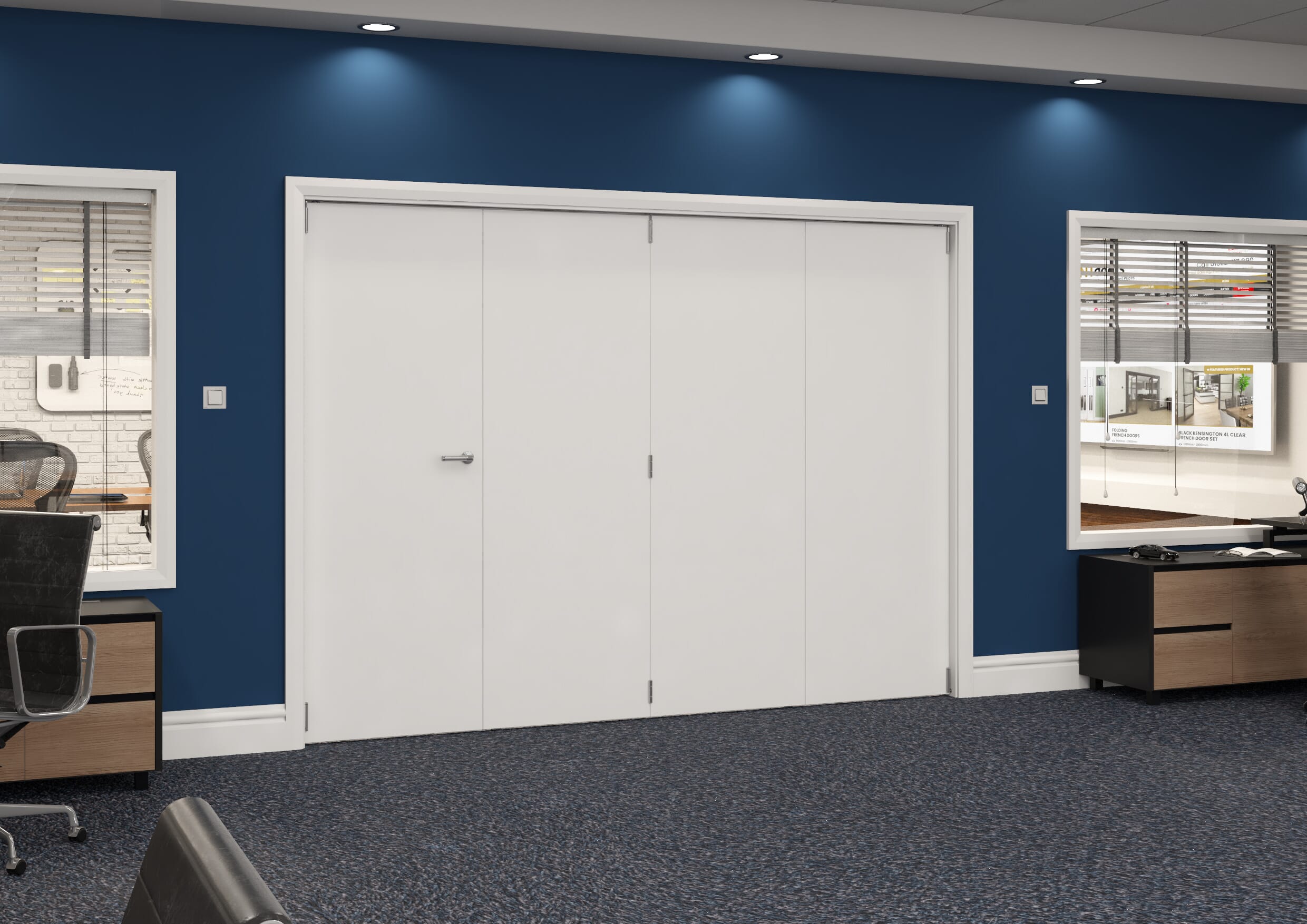 2832x2060x133mm White Flush Prefinished Roomfold Grande (3+1) Image