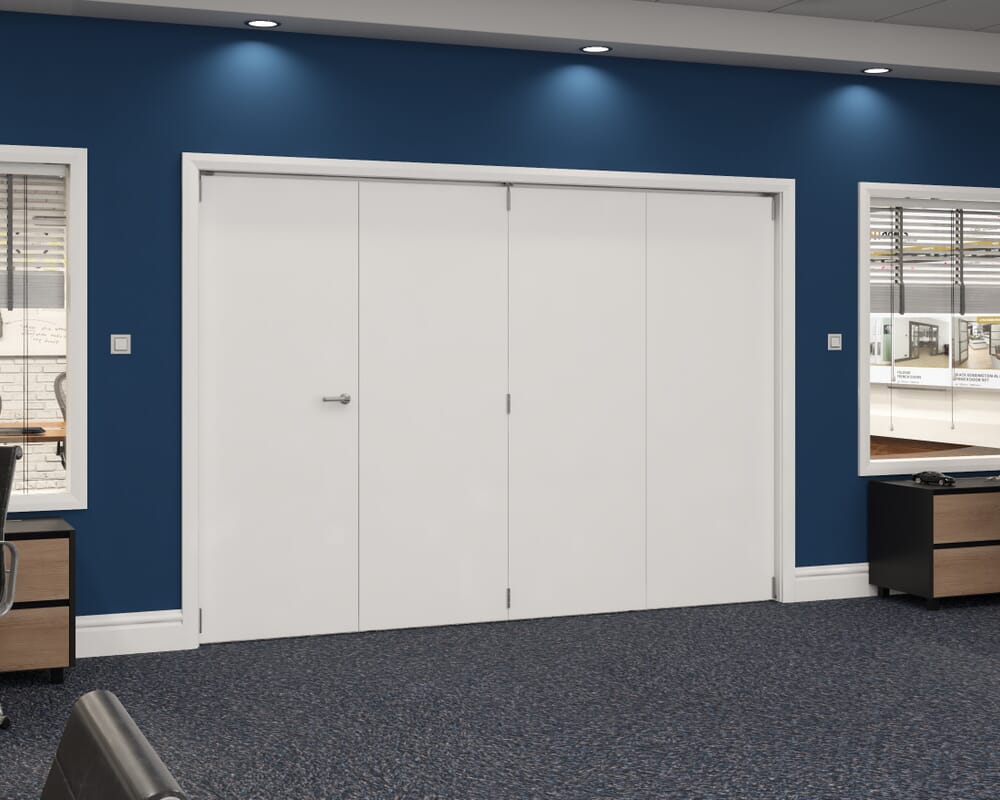 2932x2060x133mm White Flush Prefinished Roomfold Grande (3+1)