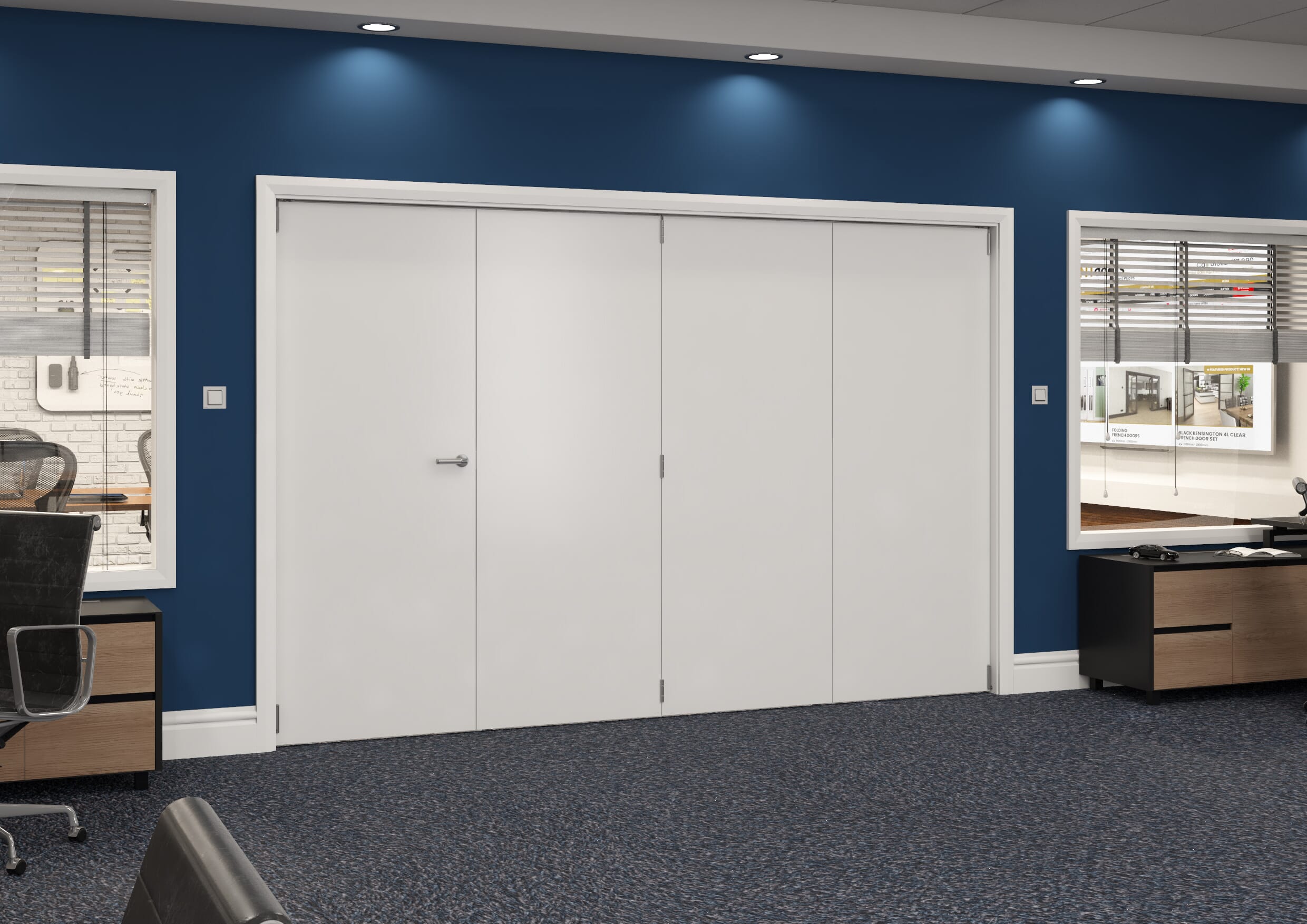 3136x2060x133mm White Flush Prefinished Roomfold Grande (3+1) Image