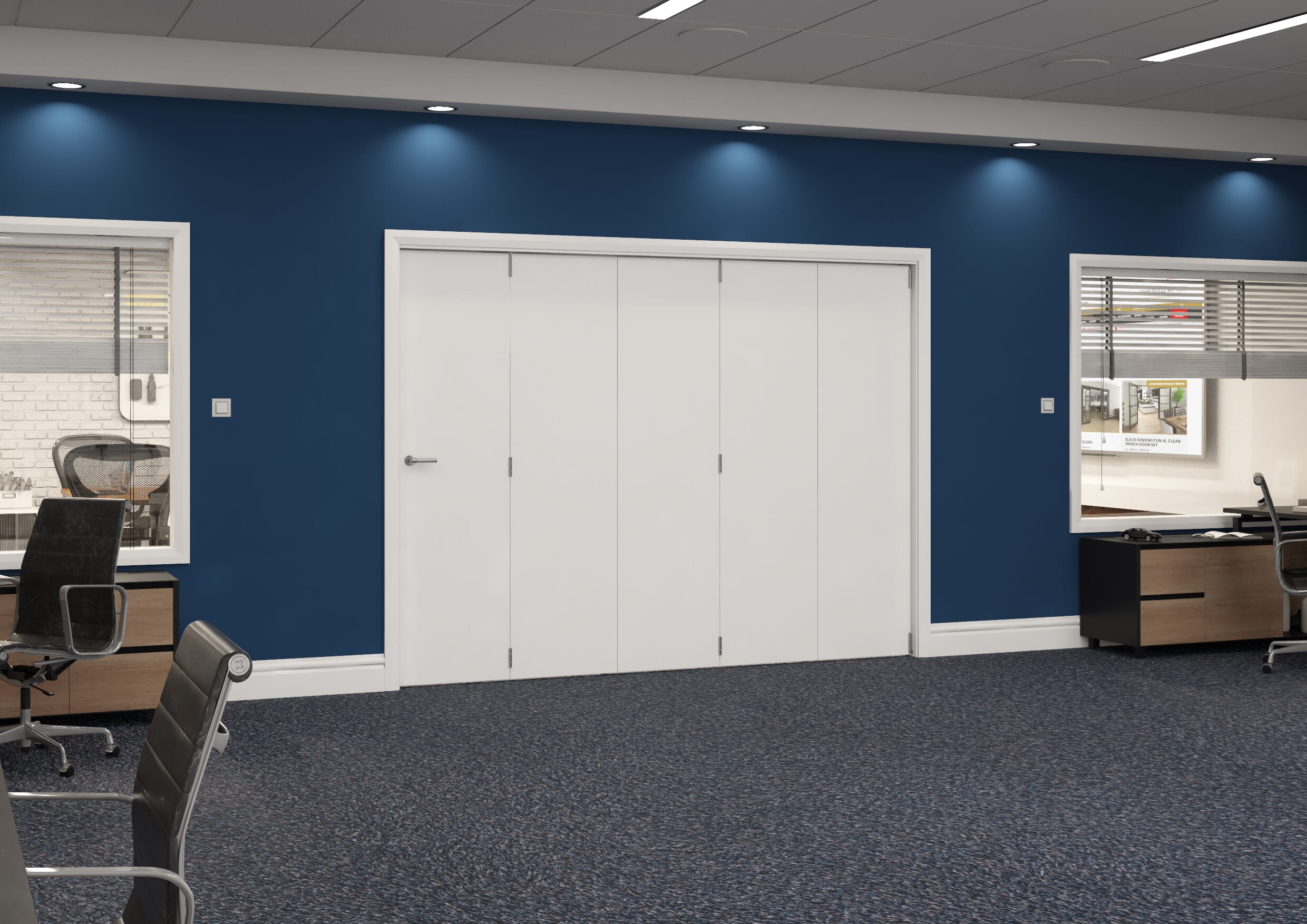 2746x2060x133mm White Flush Prefinished Roomfold Grande (5+0) Image