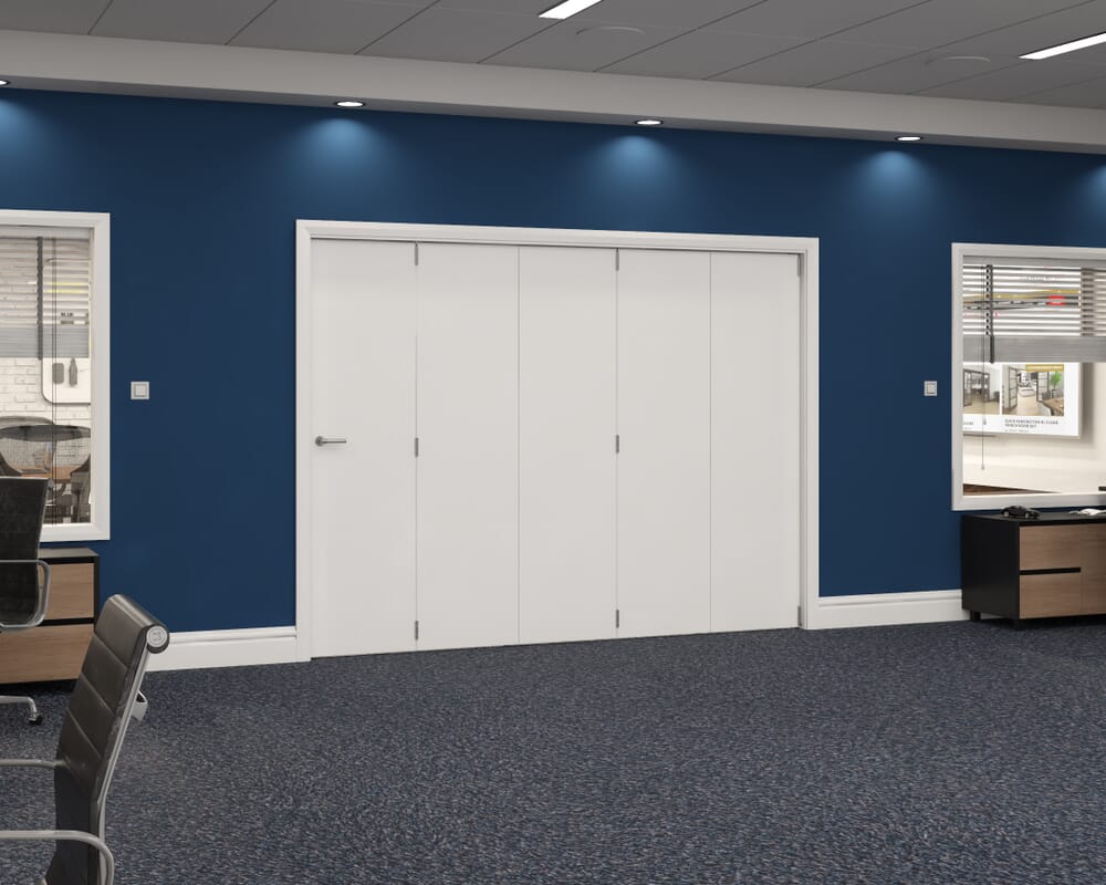 2746x2060x133mm White Flush Prefinished Roomfold Grande (5+0)