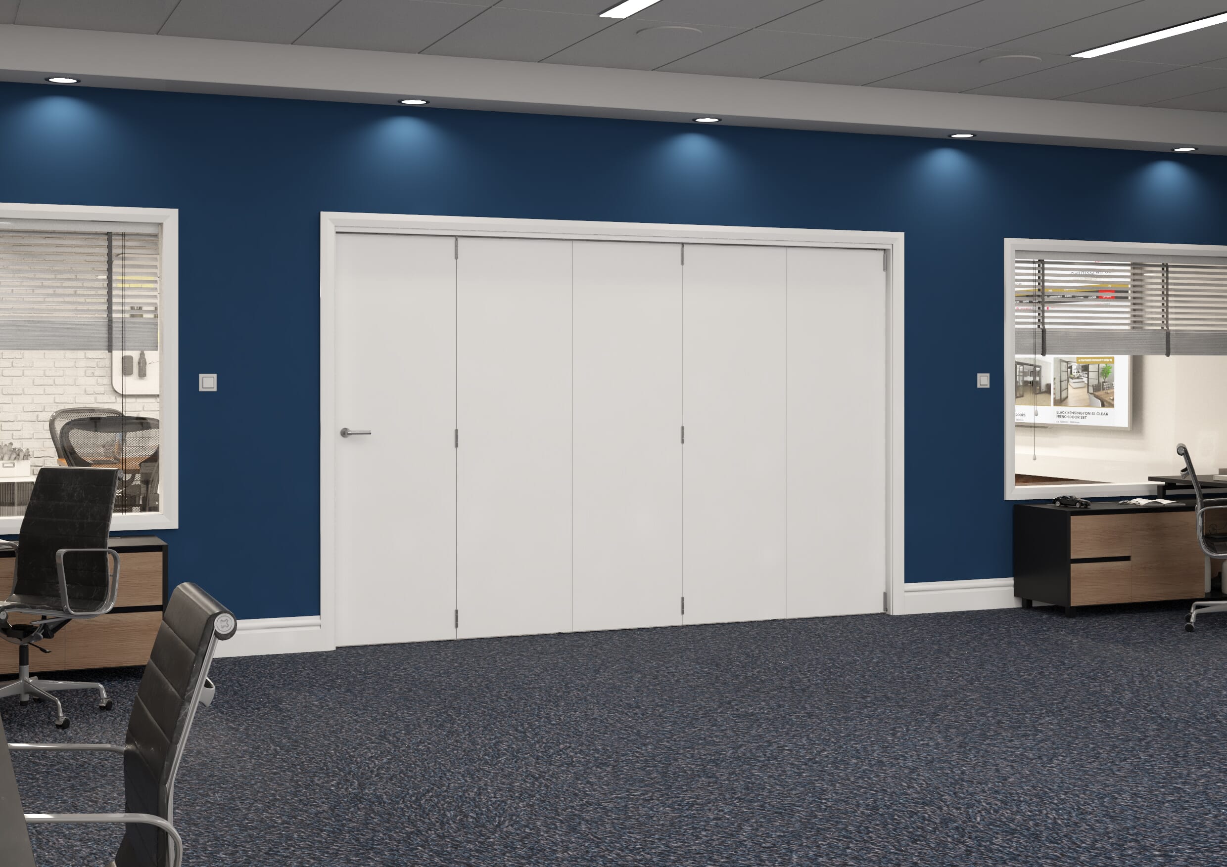 3131x2060x133mm White Flush Prefinished Roomfold Grande (5+0) Image