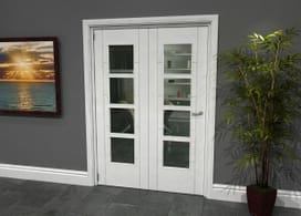 Iseo White 4 Light Clear 2 Door Roomfold Grande (2 + 0 X 686mm Doors) Image
