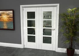 Iseo White 4 Light Clear 2 Door Roomfold Grande (2 + 0 X 762mm Doors) Image