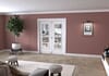 White Primed Ladder 4 Lite Clear Glazed Roomfold Doorset