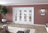 White Primed Ladder 4 Lite Clear Glazed Roomfold Doorset