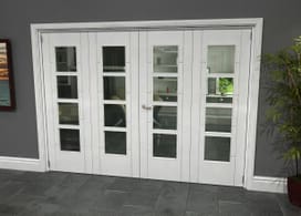 Iseo White 4 Light Clear 4 Door Roomfold Grande (2 + 2 X 711mm Doors) Image