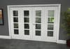 White Primed Ladder 4 Lite Clear Glazed Roomfold Doorset