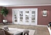 White Primed Ladder 4 Lite Clear Glazed Roomfold Doorset