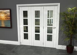 Iseo White 4 Light Clear 3 Door Roomfold Grande (3 + 0 X 610mm Doors) Image