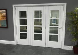 Iseo White 4 Light Clear 3 Door Roomfold Grande (3 + 0 X 762mm Doors) Image