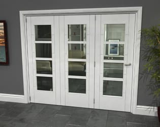 Iseo White 4 Light Clear 3 Door Roomfold Grande (3 + 0 x 762mm Doors)