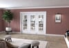 White Primed Ladder 4 Lite Clear Glazed Roomfold Doorset