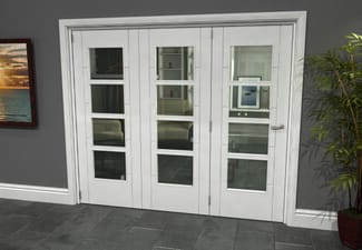 Iseo White 4 Light Clear 3 Door Roomfold Grande (3 + 0 x 762mm Doors)