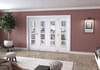 White Primed Ladder 4 Lite Clear Glazed Roomfold Doorset