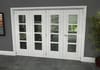 White Primed Ladder 4 Lite Clear Glazed Roomfold Doorset