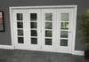 White Primed Ladder 4 Lite Clear Glazed Roomfold Doorset