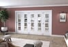 White Primed Ladder 4 Lite Clear Glazed Roomfold Doorset
