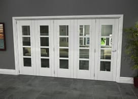 Iseo White 4 Light Clear 5 Door Roomfold Grande (5 + 0 X 711mm Doors) Image