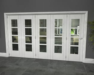 Iseo White 4 Light Clear 5 Door Roomfold Grande (5 + 0 x 686mm Doors)