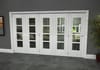 White Primed Ladder 4 Lite Clear Glazed Roomfold Doorset