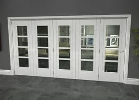 Iseo White 4 Light Clear 5 Door Roomfold Grande (5 + 0 X 762mm Doors) Image