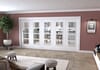 White Primed Ladder 4 Lite Clear Glazed Roomfold Doorset