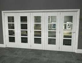 White Iseo Roomfold Grande - 4 Light Internal Bifold Doors with Clear Glass