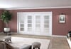 White Primed Ladder 4 Lite Frosted Glazed Roomfold Doorset