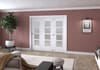 White Primed Ladder 4 Lite Frosted Glazed Roomfold Doorset