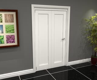 White 1P Shaker Roomfold Grande Internal Bifold Doors