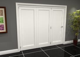 White Shaker 1 Panel 3 Door Roomfold Grande (3 + 0 X 762mm Doors) Image