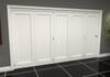 White Primed Shaker 1 Panel Roomfold Doorset