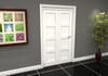 White Primed Shaker 4 Panel Roomfold Doorset
