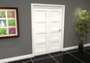White Primed Shaker 4 Panel Roomfold Doorset