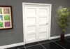 White Primed Shaker 4 Panel Roomfold Doorset