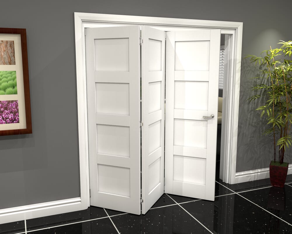 1905x2060x133mm White 4P Roomfold Grande (3+0)