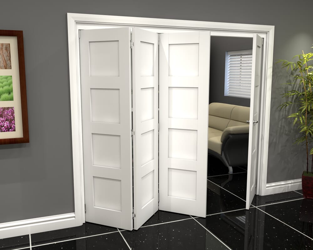 2528x2060x133mm White 4P Roomfold Grande (3+1)