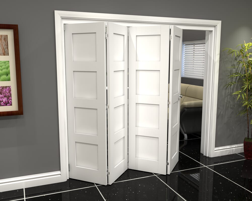 2521x2060x133mm White 4P Roomfold Grande (4+0)