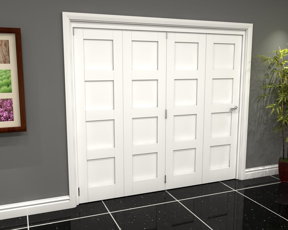 2521x2060x133mm White 4P Roomfold Grande (4+0)