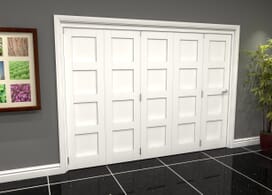 White Shaker 4 Panel 5 Door Roomfold Grande (5 + 0 X 610mm Doors) Image